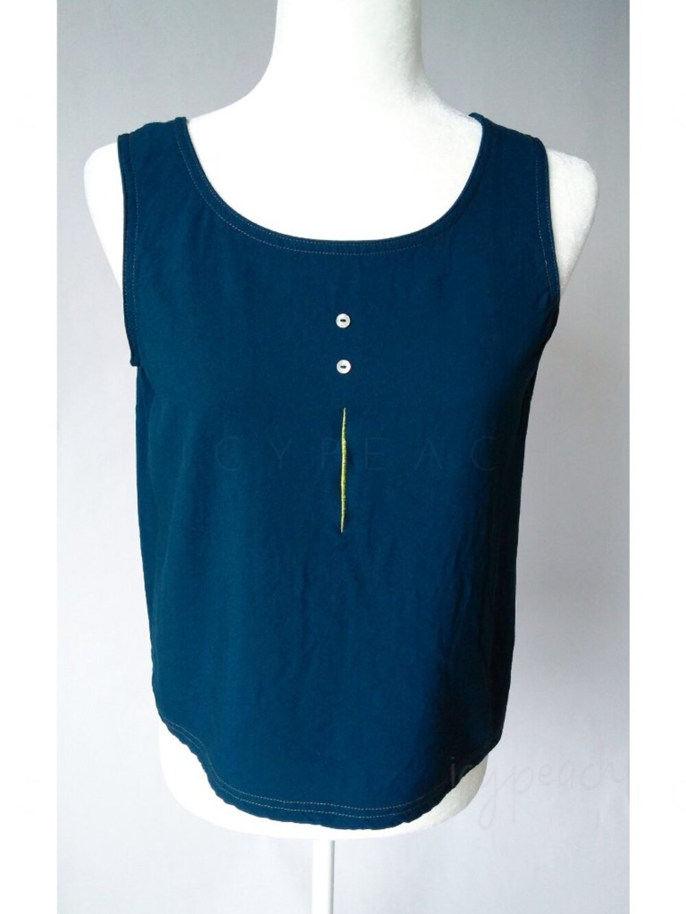 Nino Wong Tank Top Small Vintage Preppy Coastal Grandma Lagenlook Minimalist 90s